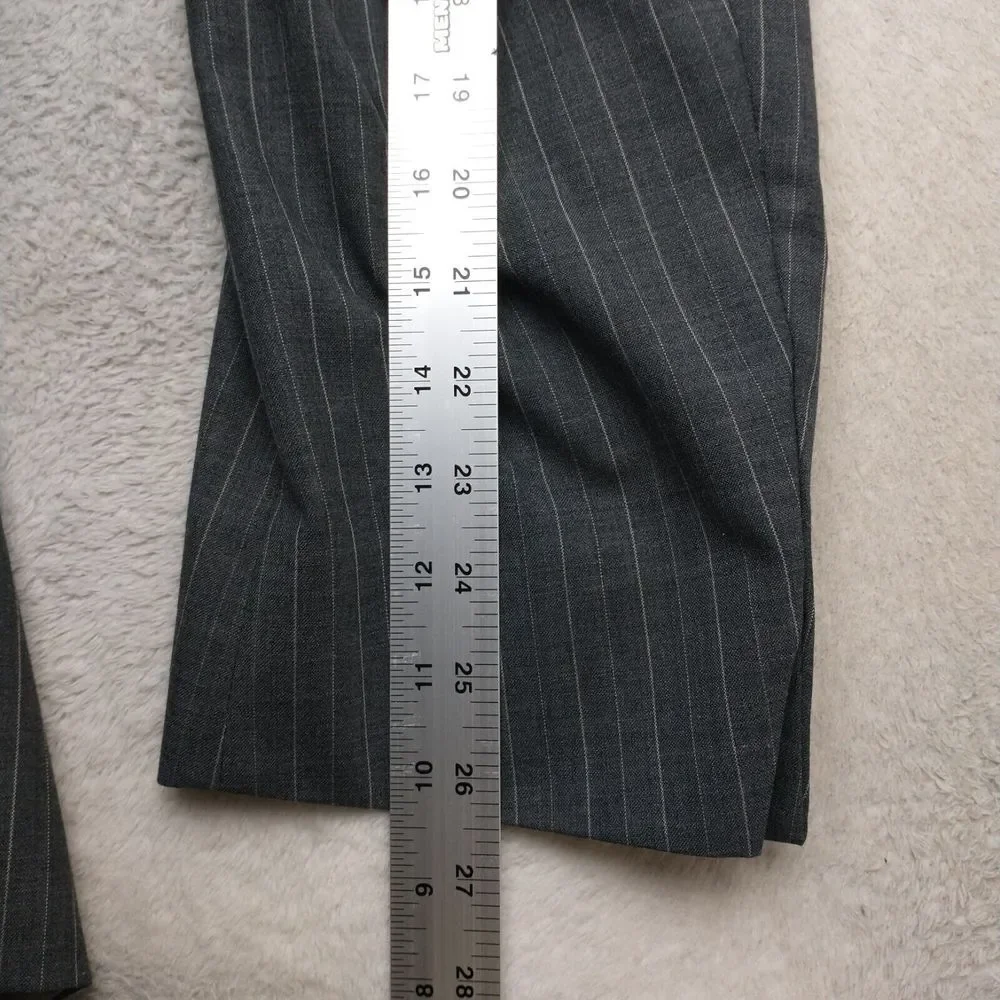 Hart Schaffner Marx‎ Blazer Mens 46 XL Gray Stripe Traveler 2 Button Wool Jacket